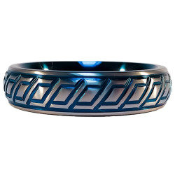 Generique Cockring en métal Blue Wave
